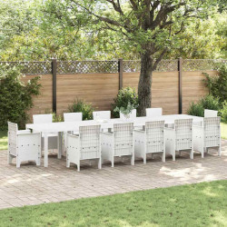 Stół Ogrodowy Biały 400 x 100 x 73 cm polirattan