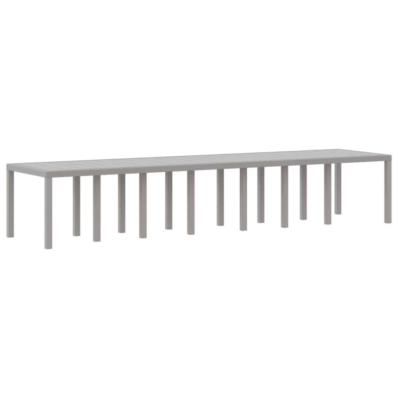 Stół Ogrodowy Jasnoszary 400 x 100 x 73 cm polirattan
