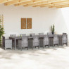 Stół Ogrodowy Jasnoszary 400 x 100 x 73 cm polirattan