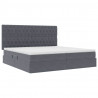 Łóżko z miejscem na przechowywanie i LED Ciemnoszary Aksamit