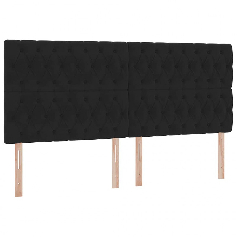 Łóżko z miejscem na przechowywanie i LED Czarny 200 x 200 cm