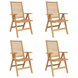 Krzesło Ogrodowe 4 pcs Brązowy 52 x 64.5 x 108 cm