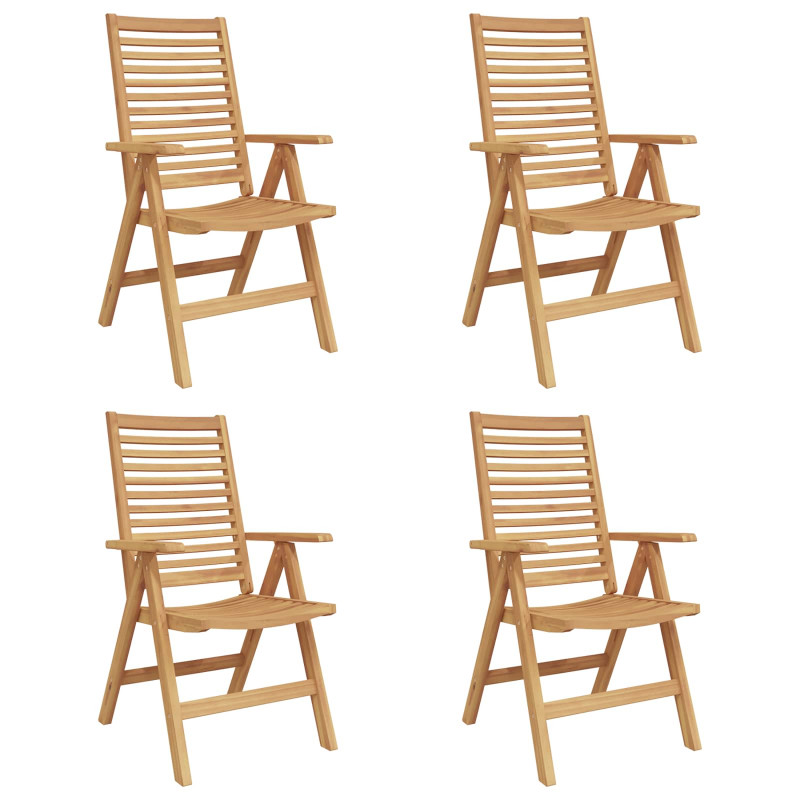 Krzesło Ogrodowe 4 pcs Brązowy 52 x 64.5 x 108 cm