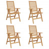 Krzesło Ogrodowe 4 pcs Brązowy 52 x 64.5 x 108 cm