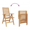 Krzesło Ogrodowe 4 pcs Brązowy 52 x 64.5 x 108 cm