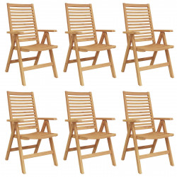 Krzesło Ogrodowe 6 pcs Brązowy 52 x 64.5 x 108 cm
