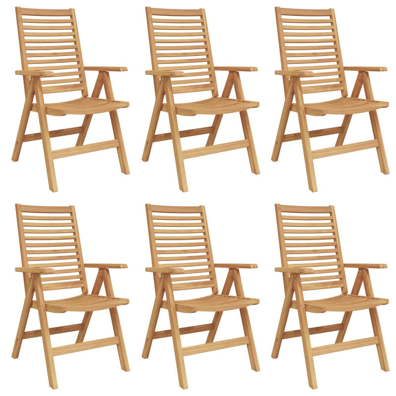 Krzesło Ogrodowe 6 pcs Brązowy 52 x 64.5 x 108 cm
