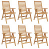 Krzesło Ogrodowe 6 pcs Brązowy 52 x 64.5 x 108 cm