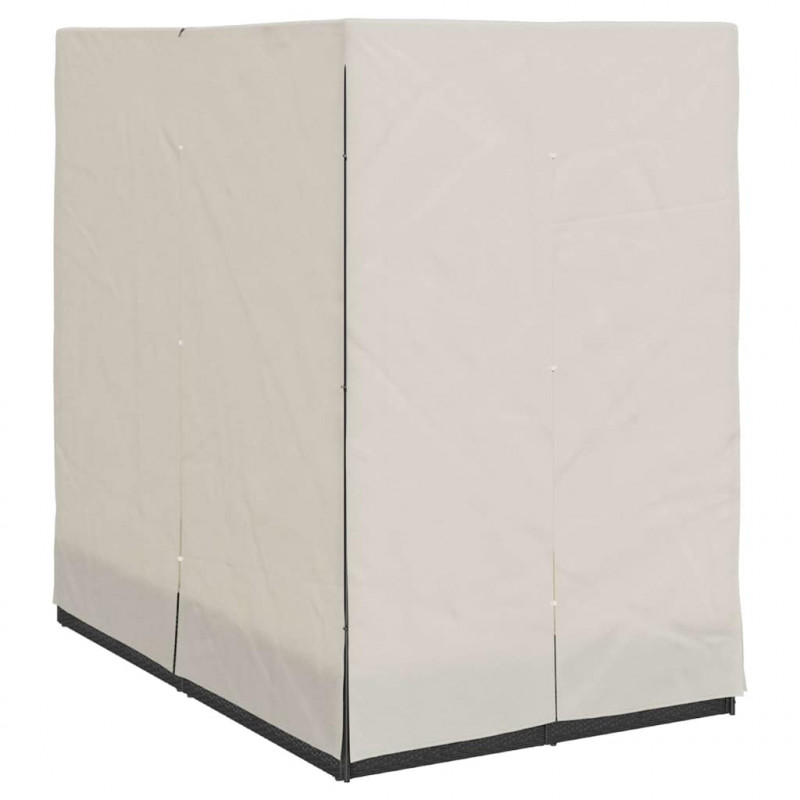 Podwójny leżak słoneczny Ciepła biel 205 x 129 x 200 cm
