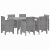 Zestaw do jadalni w ogrodzie 7 pcs Jasnoszary Rattan Polt