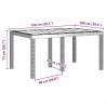 Zestaw do jadalni w ogrodzie 7 pcs Jasnoszary Rattan Polt