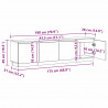 Szafka pod telewizor Szary Sonoma 180 x 38 x 49 cm