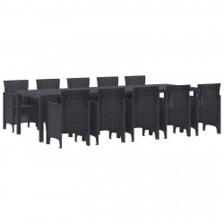 Zestaw do jadalni w ogrodzie 11 pcs Antracyt