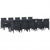 Zestaw do jadalni w ogrodzie 11 pcs Antracyt Polirattan