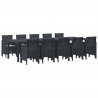 Zestaw do jadalni w ogrodzie 11 pcs Antracytowy i Jasnoszary
