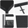 Zestaw do jadalni w ogrodzie 7 pcs Czarny Rattan PE