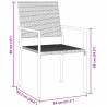 Zestaw do jadalni w ogrodzie 9 pcs Czarny Rattan PE