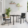 Zestaw do jadalni w ogrodzie 3 pcs Czarny