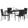 Zestaw do jadalni w ogrodzie 5 pcs Czarny