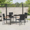Zestaw do jadalni w ogrodzie 5 pcs Czarny