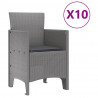 Zestaw do jadalni w ogrodzie 11 pcs Jasnoszary i Antracytowy
