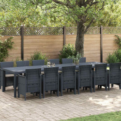 Zestaw do jadalni w ogrodzie 13 pcs Antracyt Rattan Polt