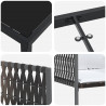 Zestaw do jadalni w ogrodzie 5 pcs Brązowy i czarny Rattan PE