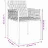 Zestaw do jadalni w ogrodzie 3 pcs Czarny i szary Rattan PE