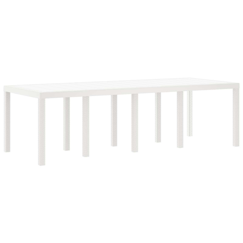 Zestaw do jadalni w ogrodzie 11 pcs Biały polipropylen