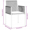 Zestaw do jadalni w ogrodzie 3 pcs Czarny Rattan PE