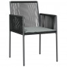 Zestaw do jadalni w ogrodzie 5 pcs Czarny Rattan PE