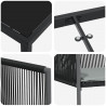 Zestaw do jadalni w ogrodzie 5 pcs Czarny Rattan PE