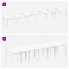 Zestaw do jadalni w ogrodzie 13 pcs Biały Rattan Polt