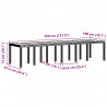 Zestaw do jadalni w ogrodzie 13 pcs Biały Rattan Polt