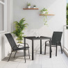 Zestaw do jadalni w ogrodzie 3 pcs Czarny