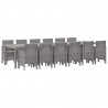 Zestaw do jadalni w ogrodzie 13 pcs Jasnoszary Rattan Polt