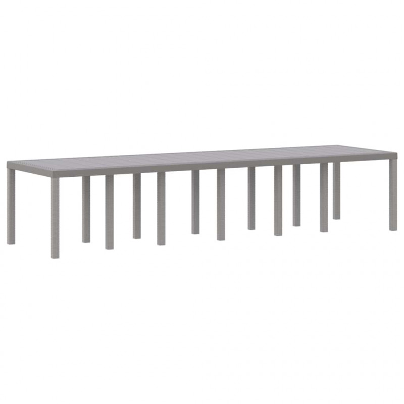 Zestaw do jadalni w ogrodzie 13 pcs Jasnoszary Rattan Polt