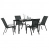 Zestaw do jadalni w ogrodzie 5 pcs Czarny