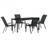 Zestaw do jadalni w ogrodzie 5 pcs Czarny