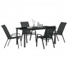 Zestaw do jadalni w ogrodzie 5 pcs Czarny