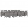 Zestaw do jadalni w ogrodzie 13 pcs Jasnoszary Rattan Polt