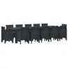 Zestaw do jadalni w ogrodzie 13 pcs Antracyt Syntetyczny rattan