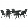 Zestaw do jadalni w ogrodzie 7 pcs Czarny
