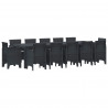 Zestaw do jadalni w ogrodzie 13 pcs Antracytowy i Jasnoszary