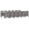 Zestaw do jadalni w ogrodzie 13 pcs Jasnoszary Rattan Polt