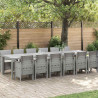Zestaw do jadalni w ogrodzie 13 pcs Jasnoszary Rattan Polt