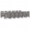 Zestaw do jadalni w ogrodzie 13 pcs Jasnoszary Rattan Polt