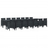 Zestaw do jadalni ogrodowej z poduszkami 15 pcs Antracyt PP