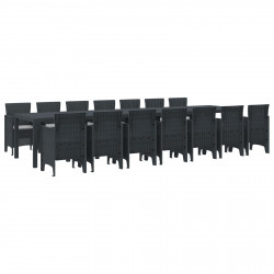 Zestaw do jadalni ogrodowej z poduszkami 15 pcs Antracyt PP