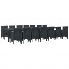 Zestaw do jadalni ogrodowej z poduszkami 15 pcs Antracyt PP